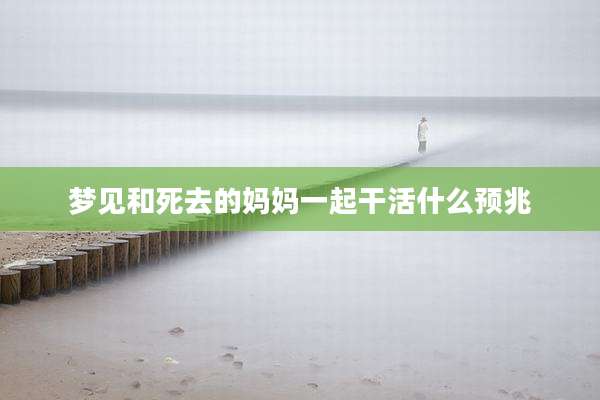 梦见和死去的妈妈一起干活什么预兆