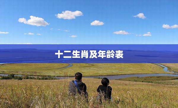 十二生肖及年龄表