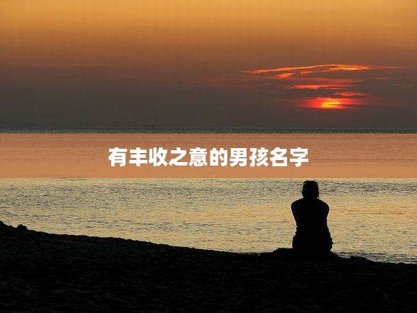 有丰收之意的男孩名字