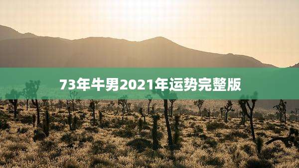73年牛男2021年运势完整版
