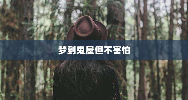 梦到鬼屋但不害怕