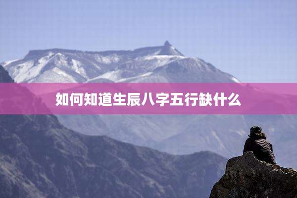 如何知道生辰八字五行缺什么