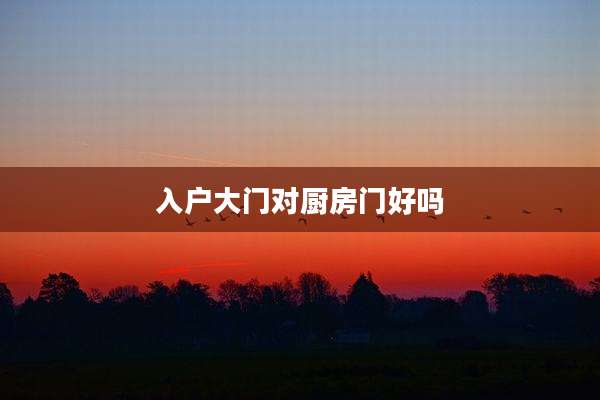 入户大门对厨房门好吗