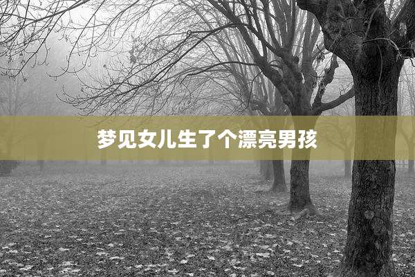 梦见女儿生了个漂亮男孩