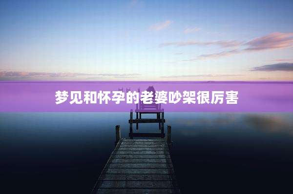 梦见和怀孕的老婆吵架很厉害