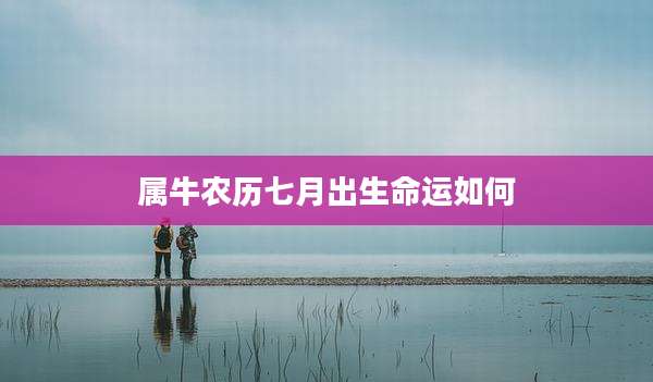 属牛农历七月出生命运如何
