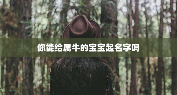 你能给属牛的宝宝起名字吗