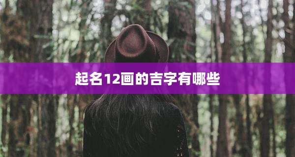 起名12画的吉字有哪些
