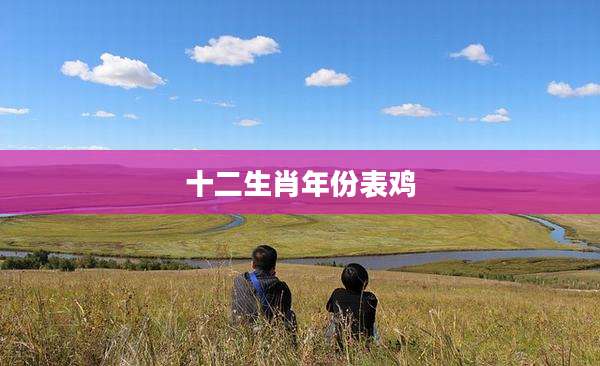 十二生肖年份表鸡