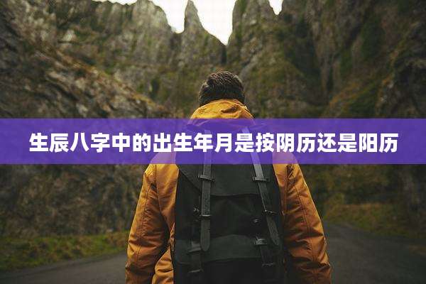 生辰八字中的出生年月是按阴历还是阳历