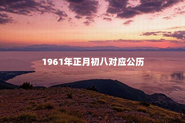 1961年正月初八对应公历