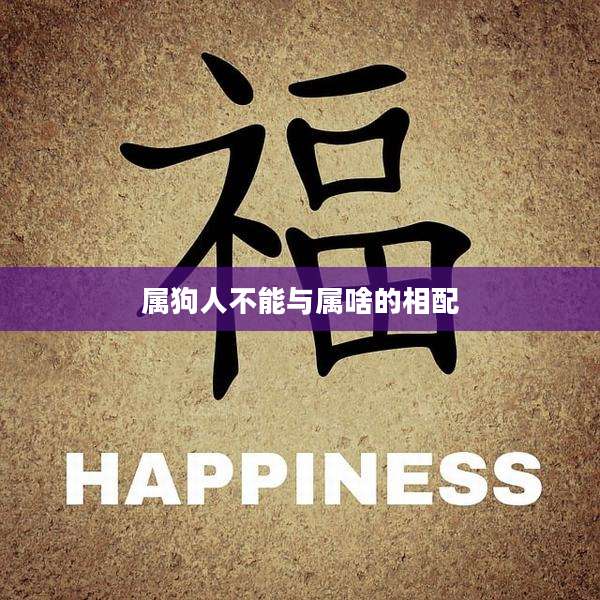 属狗人不能与属啥的相配
