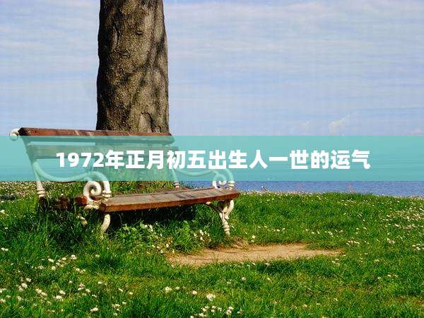 1972年正月初五出生人一世的运气