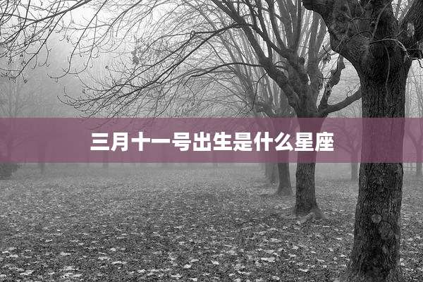 三月十一号出生是什么星座
