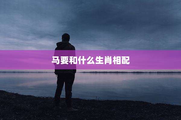 马要和什么生肖相配