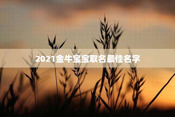2021金牛宝宝取名最佳名字