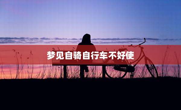 梦见自骑自行车不好使
