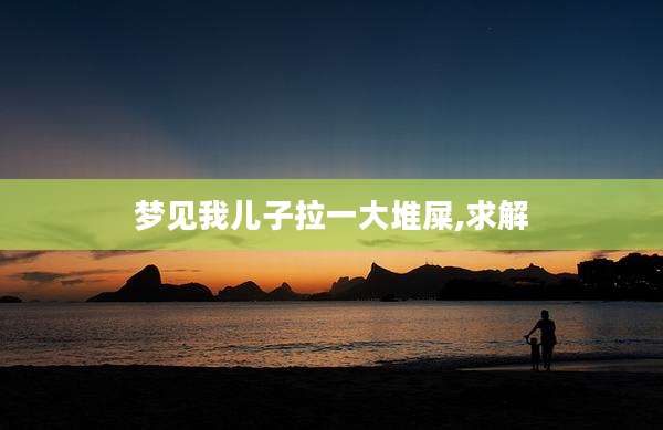梦见我儿子拉一大堆屎,求解