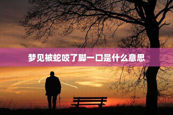 梦见被蛇咬了脚一口是什么意思