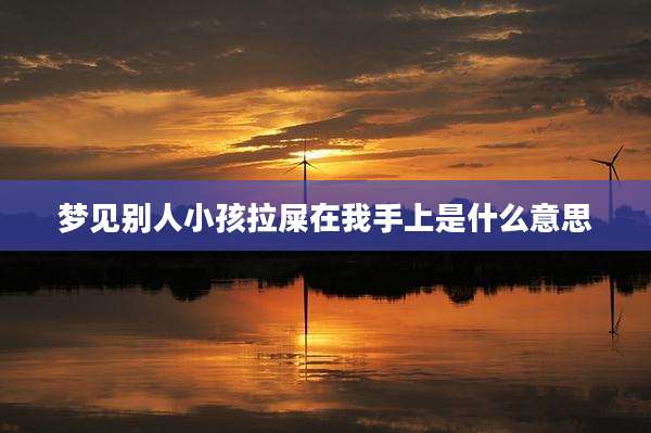 梦见别人小孩拉屎在我手上是什么意思
