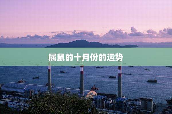 属鼠的十月份的运势