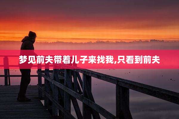 梦见前夫带着儿子来找我,只看到前夫