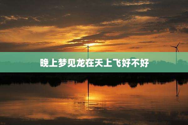 晚上梦见龙在天上飞好不好