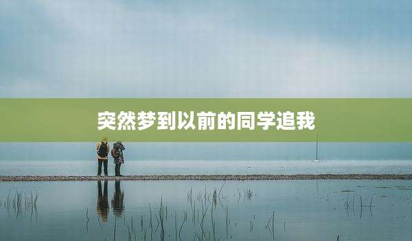 突然梦到以前的同学追我