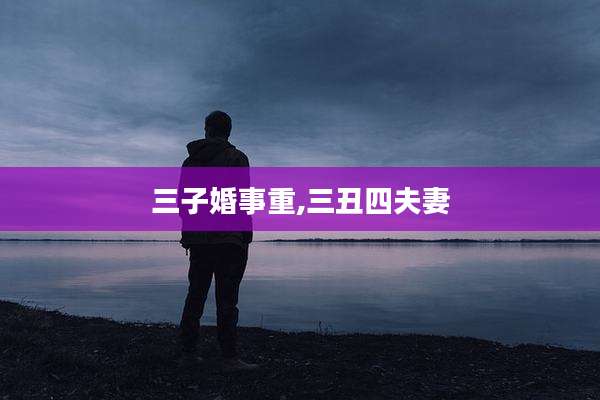 三子婚事重,三丑四夫妻