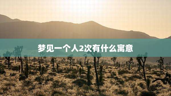 梦见一个人2次有什么寓意