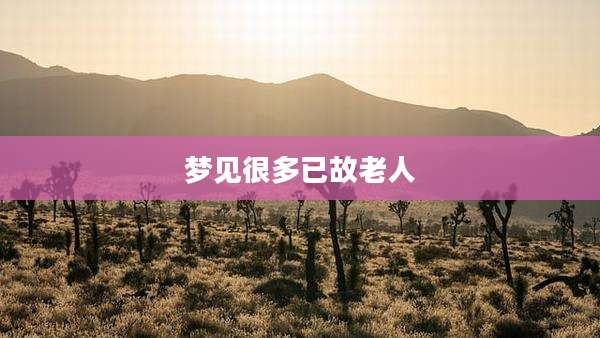 梦见很多已故老人