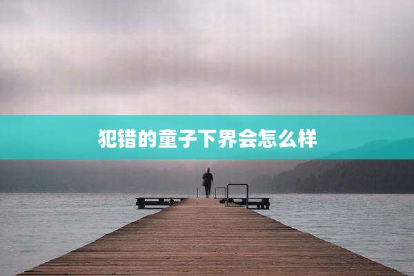 犯错的童子下界会怎么样
