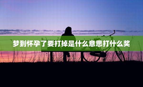 梦到怀孕了要打掉是什么意思打什么奖
