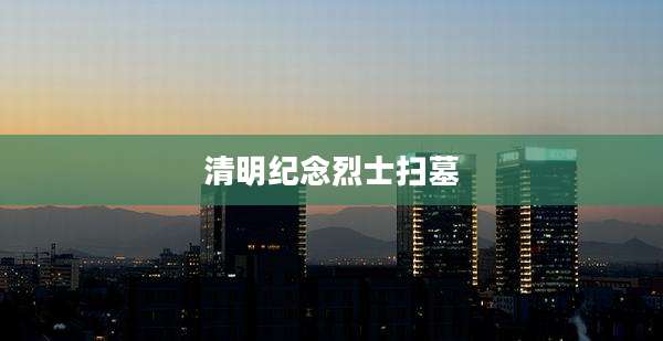 清明纪念烈士扫墓