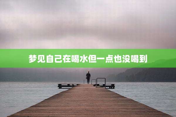 梦见自己在喝水但一点也没喝到
