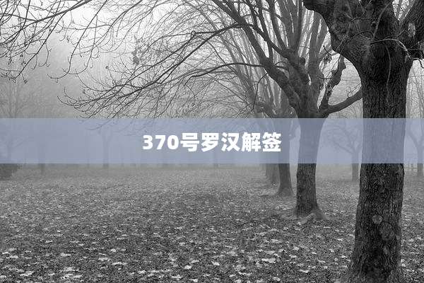 370号罗汉解签