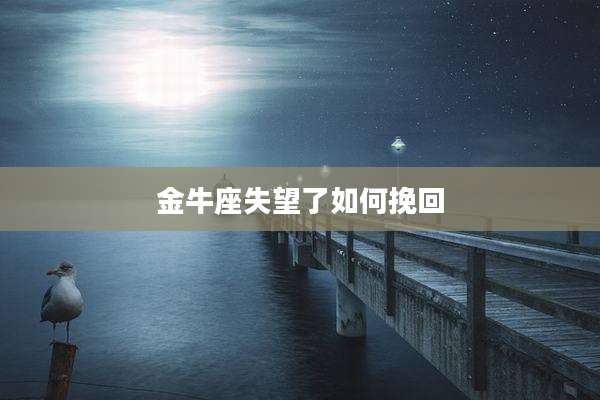 金牛座失望了如何挽回