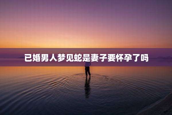 已婚男人梦见蛇是妻子要怀孕了吗