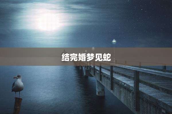 结完婚梦见蛇