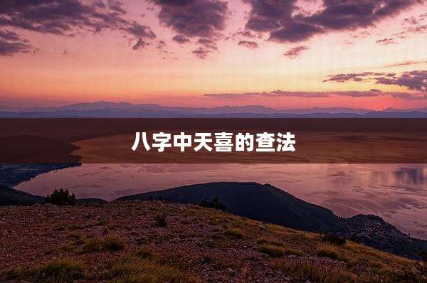 八字中天喜的查法