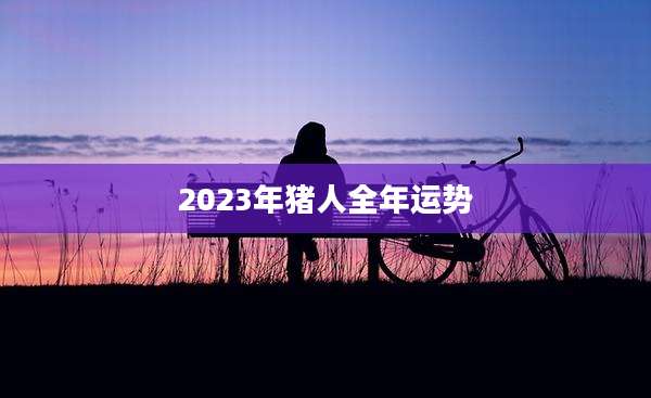 2023年猪人全年运势