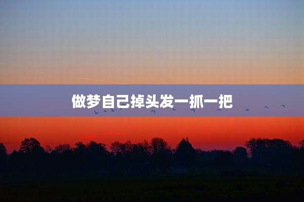 做梦自己掉头发一抓一把