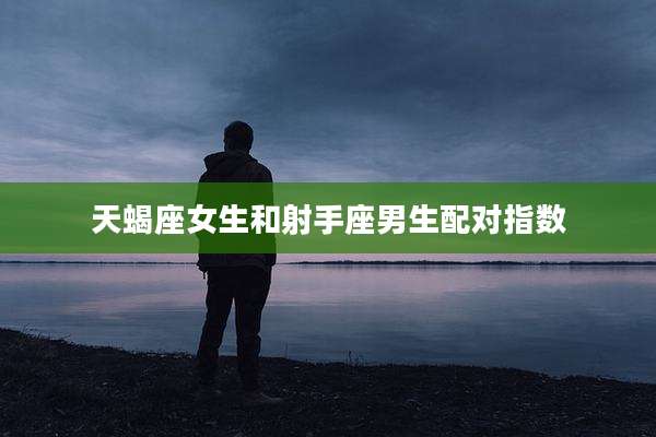 天蝎座女生和射手座男生配对指数