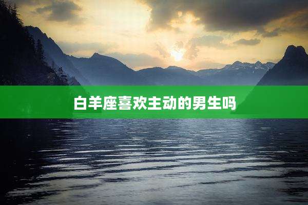 白羊座喜欢主动的男生吗