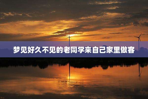 梦见好久不见的老同学来自己家里做客