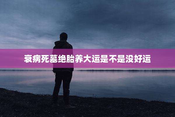 衰病死墓绝胎养大运是不是没好运