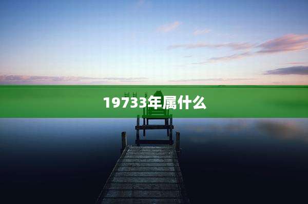 19733年属什么