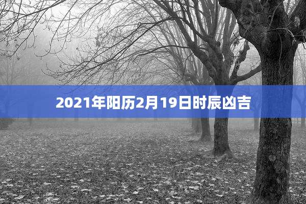 2021年阳历2月19日时辰凶吉