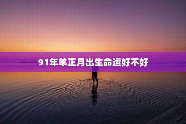 91年羊正月出生命运好不好