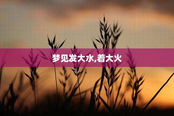 梦见发大水,着大火